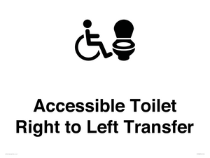 Accessible Toilet with Right to Left Transfer